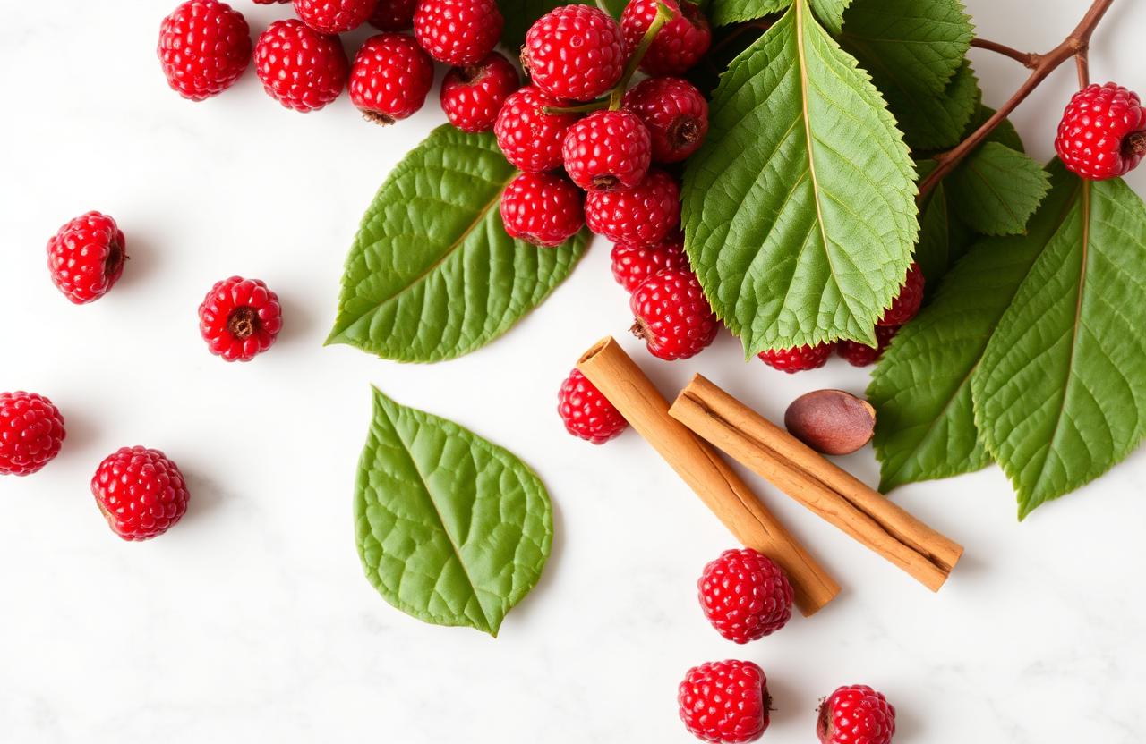 Fresh mulberry leaves and cinnamon sticks — the two key ingredients in TruRelieve Blood Gluco Balance